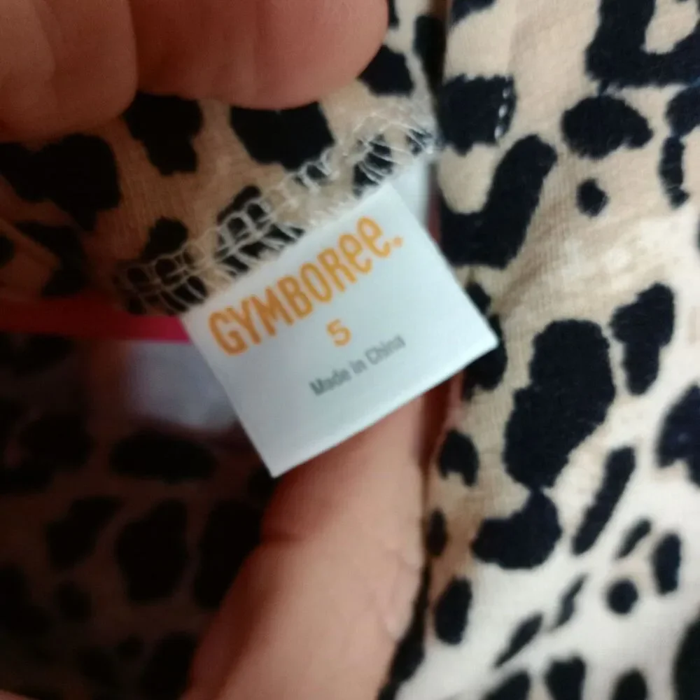 Gymboree Leopard Mini Dress Animal Print Short Cap Slve Stretch Toddler Girls 5